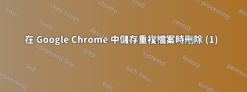 在 Google Chrome 中儲存重複檔案時刪除 (1) 