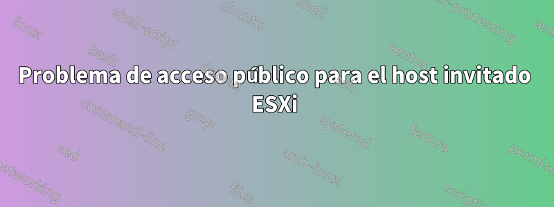 Problema de acceso público para el host invitado ESXi