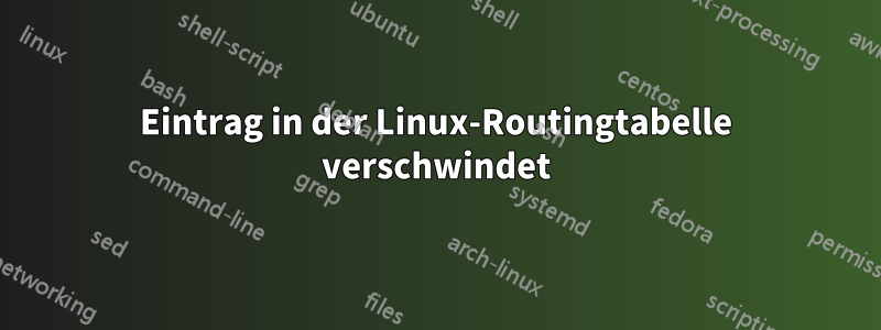 Eintrag in der Linux-Routingtabelle verschwindet