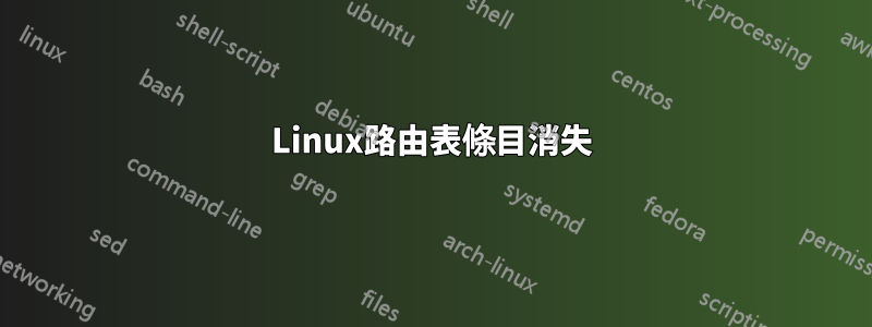 Linux路由表條目消失