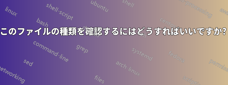 このファイルの種類を確認するにはどうすればいいですか? 