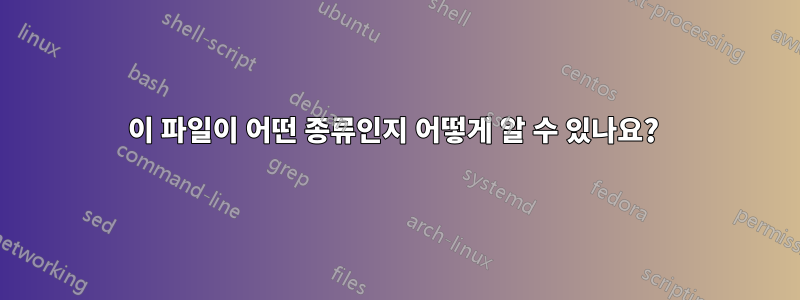 이 파일이 어떤 종류인지 어떻게 알 수 있나요? 