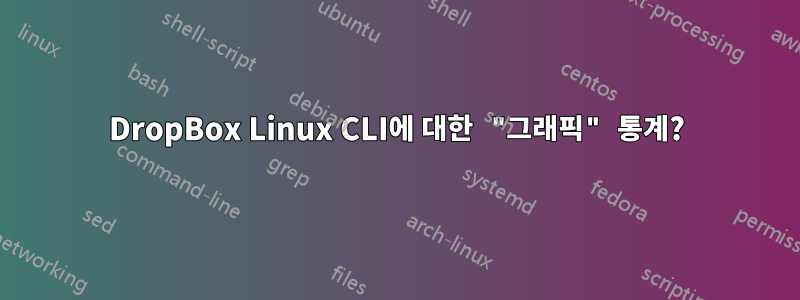 DropBox Linux CLI에 대한 "그래픽" 통계?