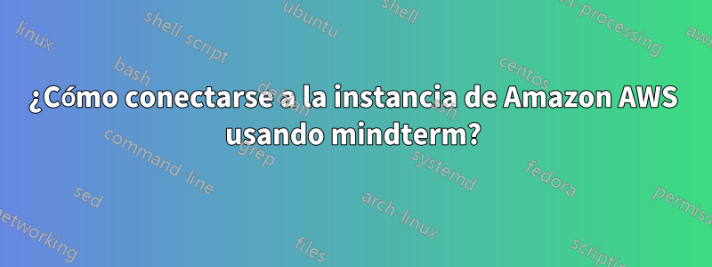 ¿Cómo conectarse a la instancia de Amazon AWS usando mindterm?