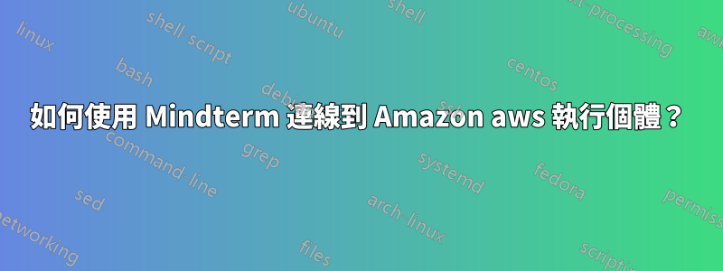 如何使用 Mindterm 連線到 Amazon aws 執行個體？