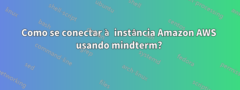 Como se conectar à instância Amazon AWS usando mindterm?