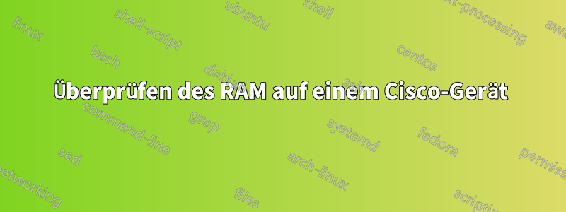 Überprüfen des RAM auf einem Cisco-Gerät