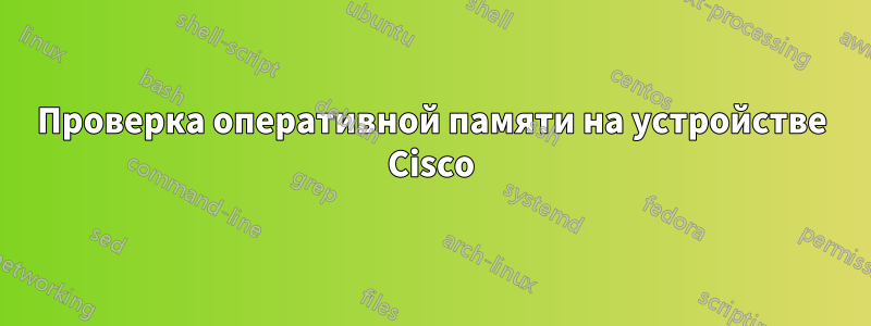 Проверка оперативной памяти на устройстве Cisco