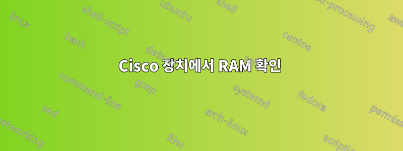 Cisco 장치에서 RAM 확인