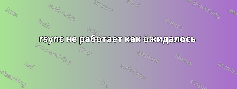 rsync не работает как ожидалось