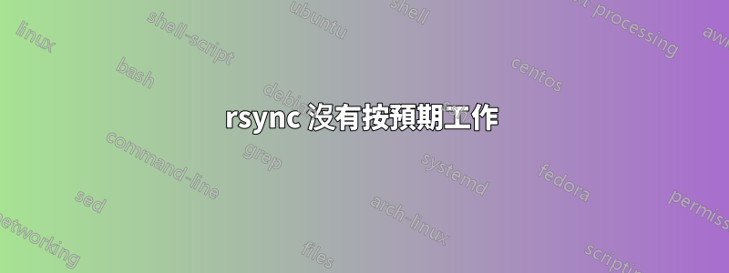 rsync 沒有按預期工作