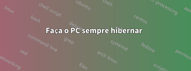 Faça o PC sempre hibernar 