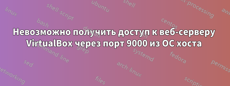 Невозможно получить доступ к веб-серверу VirtualBox через порт 9000 из ОС хоста