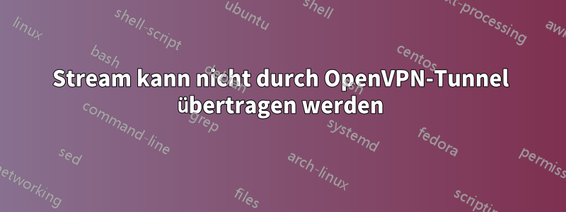 Stream kann nicht durch OpenVPN-Tunnel übertragen werden