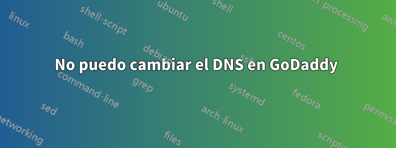 No puedo cambiar el DNS en GoDaddy