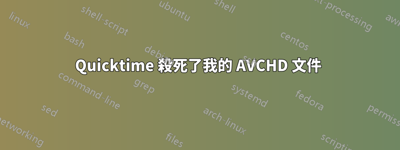 Quicktime 殺死了我的 AVCHD 文件