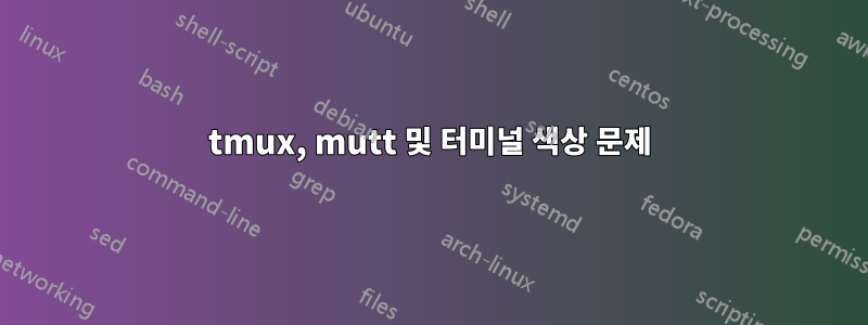 tmux, mutt 및 터미널 색상 문제