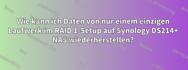 Wie kann ich Daten von nur einem einzigen Laufwerk im RAID 1-Setup auf Synology DS214+ NAS wiederherstellen?