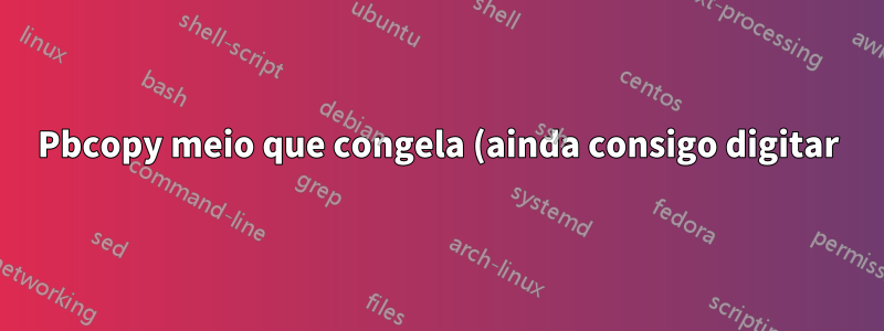 Pbcopy meio que congela (ainda consigo digitar)