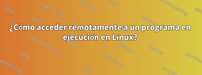 ¿Cómo acceder remotamente a un programa en ejecución en Linux?