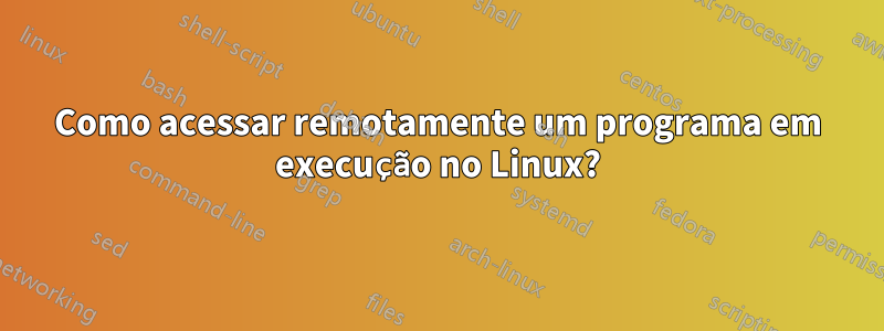 Como acessar remotamente um programa em execução no Linux?