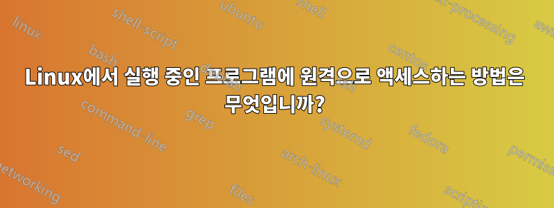 Linux에서 실행 중인 프로그램에 원격으로 액세스하는 방법은 무엇입니까?