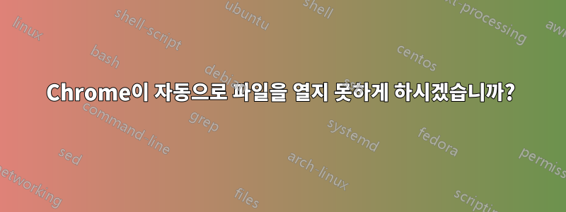 Chrome이 자동으로 파일을 열지 못하게 하시겠습니까?