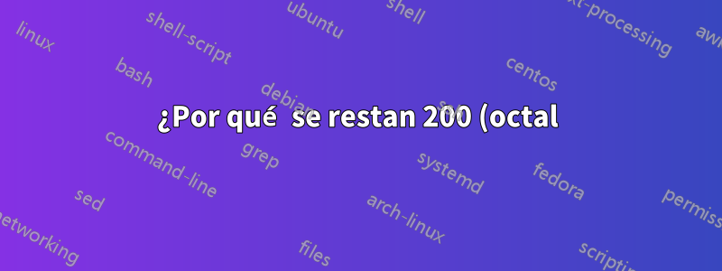 ¿Por qué se restan 200 (octal) de los bytes escritos o leídos en el disco?