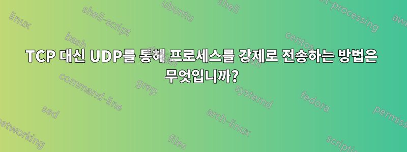 TCP 대신 UDP를 통해 프로세스를 강제로 전송하는 방법은 무엇입니까?