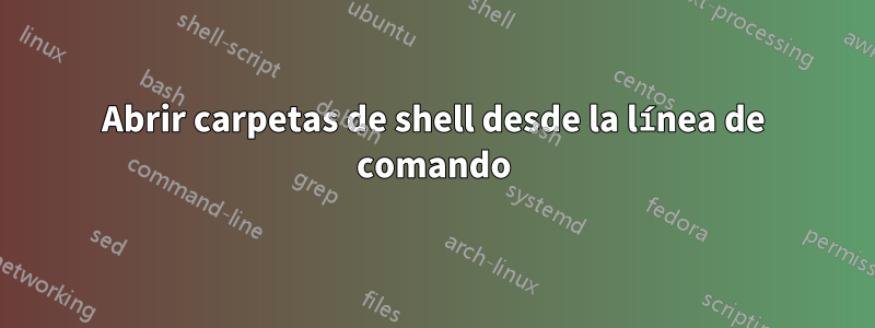 Abrir carpetas de shell desde la línea de comando