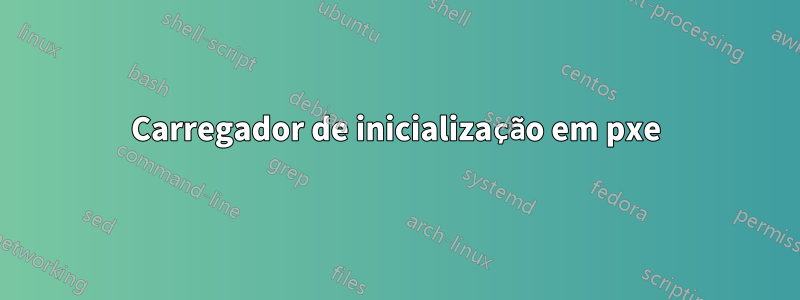 Carregador de inicialização em pxe