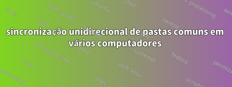 sincronização unidirecional de pastas comuns em vários computadores