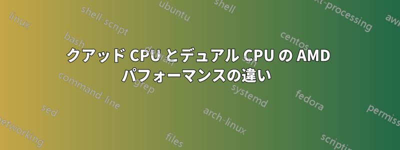 クアッド CPU とデュアル CPU の AMD パフォーマンスの違い 