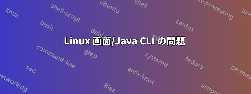 Linux 画面/Java CLI の問題