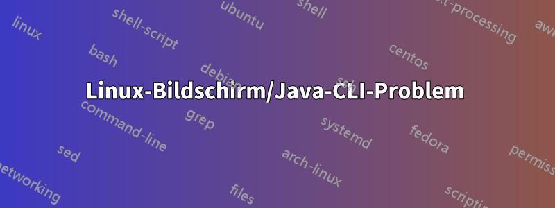 Linux-Bildschirm/Java-CLI-Problem