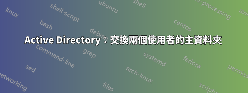 Active Directory：交換兩個使用者的主資料夾