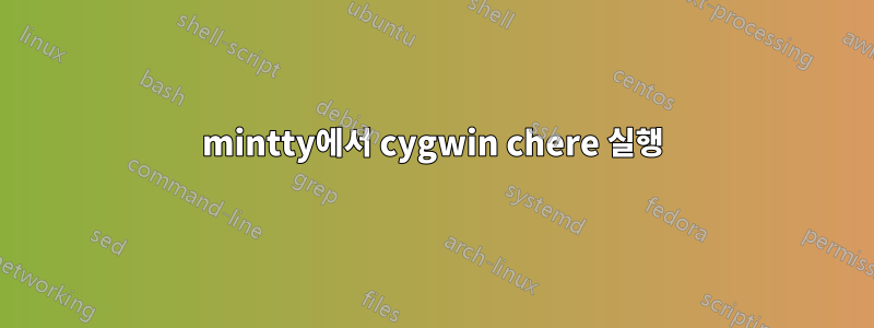 mintty에서 cygwin chere 실행
