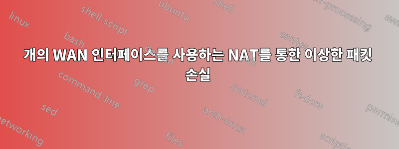 2개의 WAN 인터페이스를 사용하는 NAT를 통한 이상한 패킷 손실