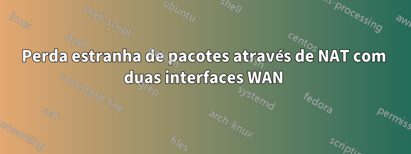 Perda estranha de pacotes através de NAT com duas interfaces WAN