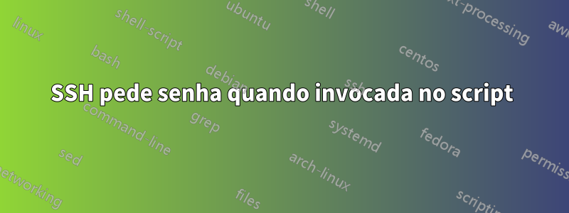 SSH pede senha quando invocada no script