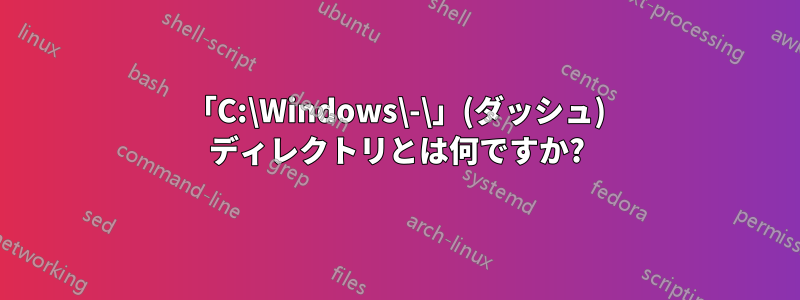 「C:\Windows\-\」(ダッシュ) ディレクトリとは何ですか?