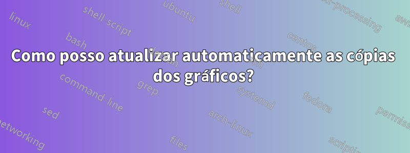 Como posso atualizar automaticamente as cópias dos gráficos?