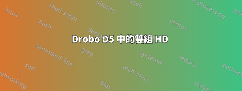 Drobo D5 中的雙組 HD