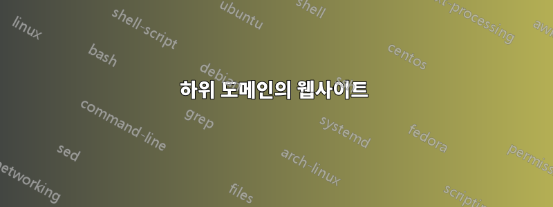 하위 도메인의 웹사이트