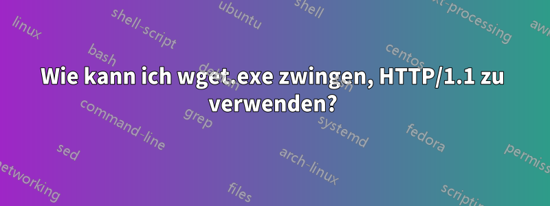 Wie kann ich wget.exe zwingen, HTTP/1.1 zu verwenden?