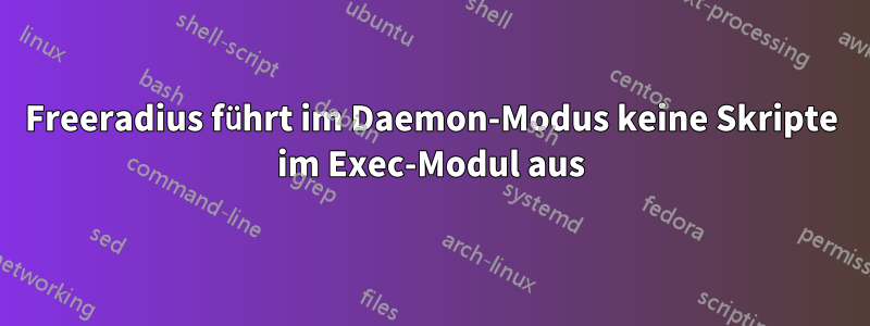 Freeradius führt im Daemon-Modus keine Skripte im Exec-Modul aus