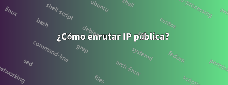 ¿Cómo enrutar IP pública?