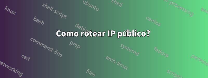 Como rotear IP público?