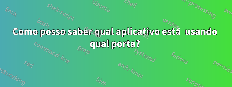 Como posso saber qual aplicativo está usando qual porta?