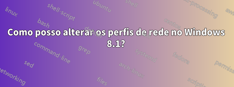 Como posso alterar os perfis de rede no Windows 8.1?
